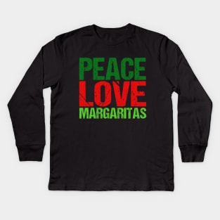 Peace Love Margaritas Kids Long Sleeve T-Shirt
